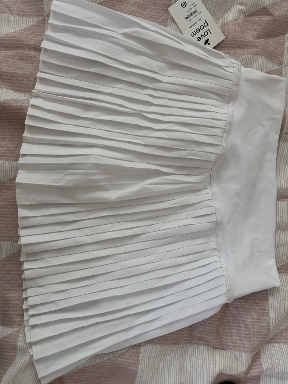 NWT Love Poem White Pleated Mini Skirt - Picture 4 of 4
